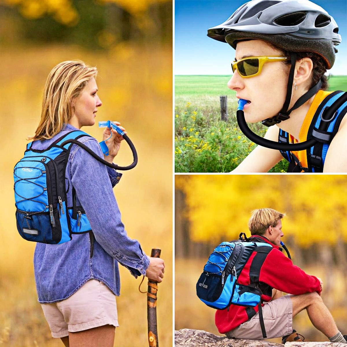 Lunidry Mochila de hidratación aislada con bolsa de agua a prueba de fugas de 3 L, sin BPA, mantiene los líquidos frescos hasta 5 horas, mochila
