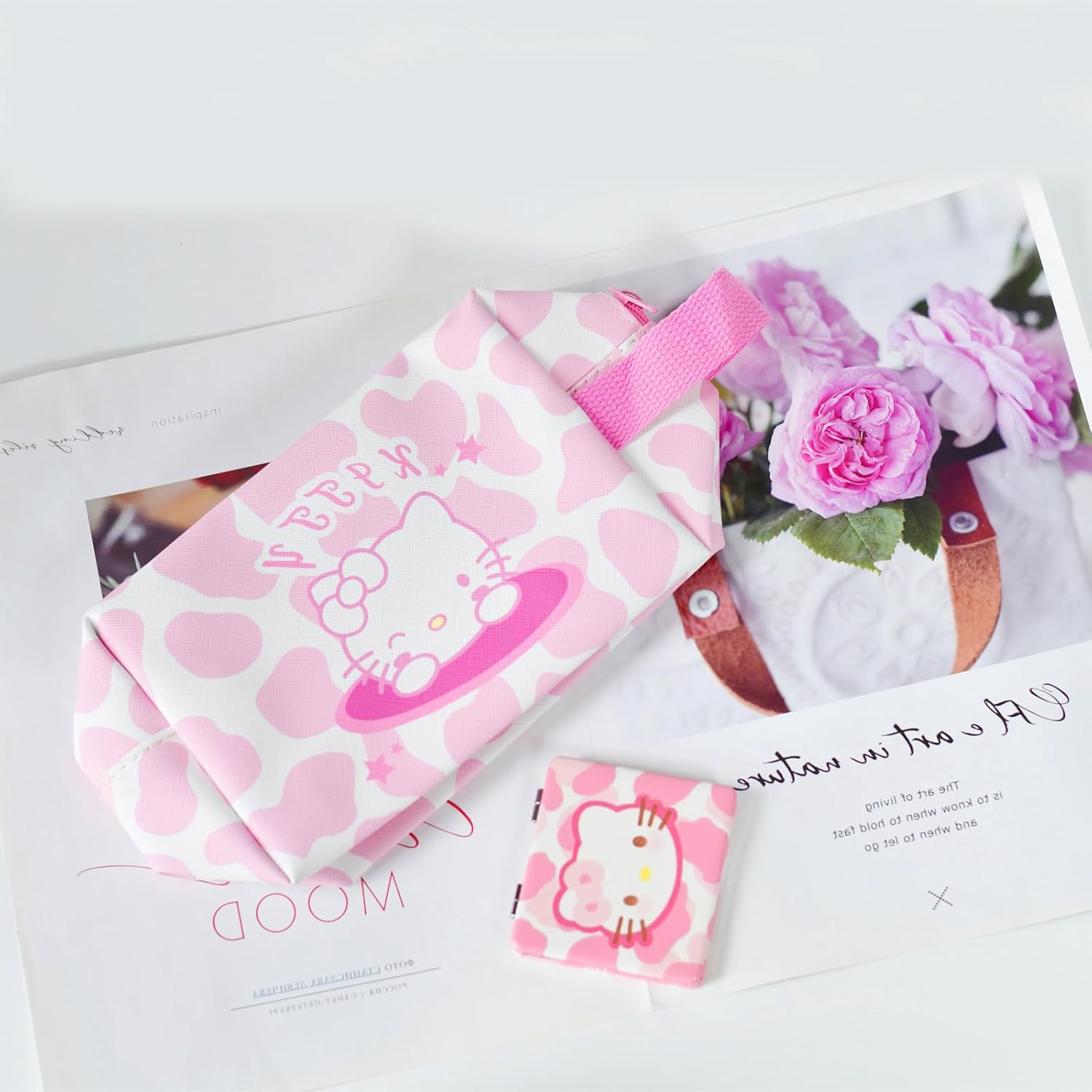 Bolsa de cosméticos de viaje, bolsa de cosméticos de dibujos animados de gran capacidad, bolsa de maquillaje con cremallera, bolsa de aseo de viaje