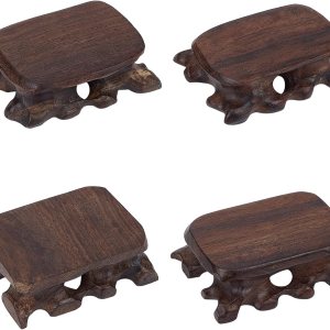 SUPERFINDINGS 4 soportes de exhibición de madera cuadrada de palisandro tallada, artesanía en el hogar, coleccionables, antigüedades, pedestal de SUPERFINDINGS 4 soportes de exhibición de madera cuadrada de palisandro tallada, artesanía en el hogar, coleccionables, antigüedades, pedestal de