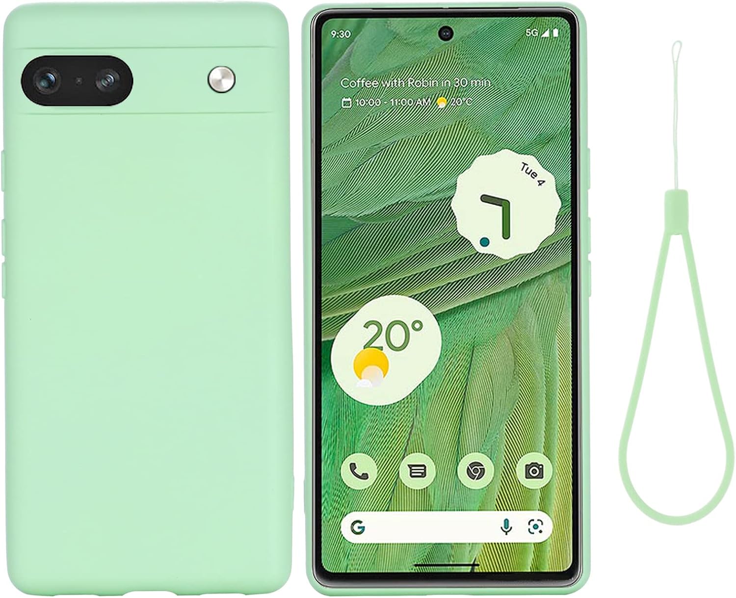 Funda para Google Pixel 7A, cubierta de protección de silicona líquida, forro de microfibra antiarañazos, TPU suave, a prueba de golpes, funda
