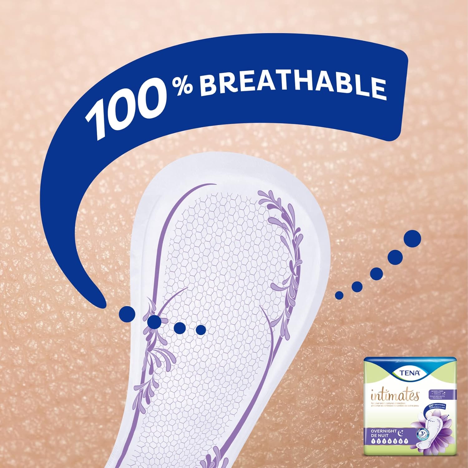 TENA Sensitive Care – Almohadilla moderada para fugas de vejiga para mujeres, absorción moderada, longitud regular, 120 paquetes en total, 6 paquetes