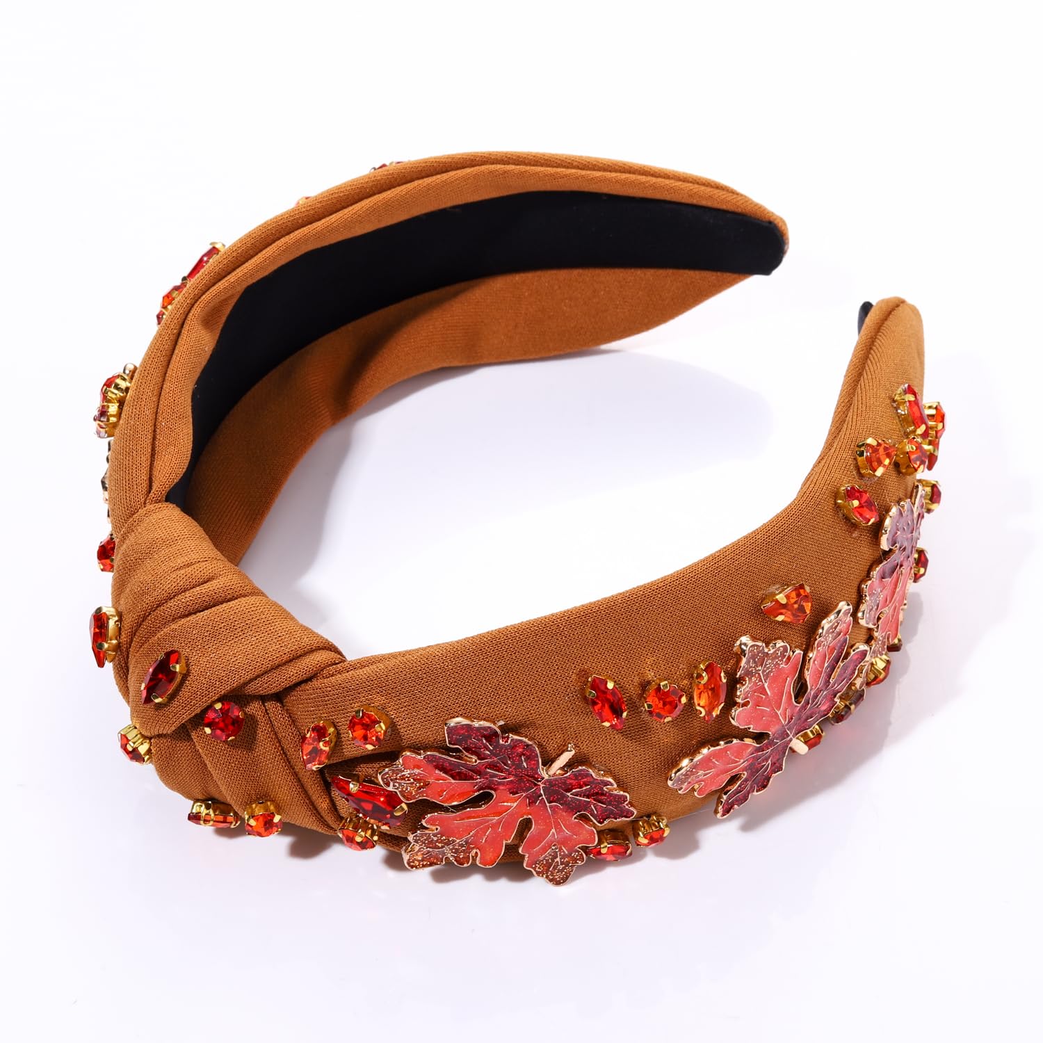 NVENF Diadema de Acción de Gracias para mujer, con cuentas de pavo, accesorios de otoño, diadema con perlas y diamantes de imitación, diadema