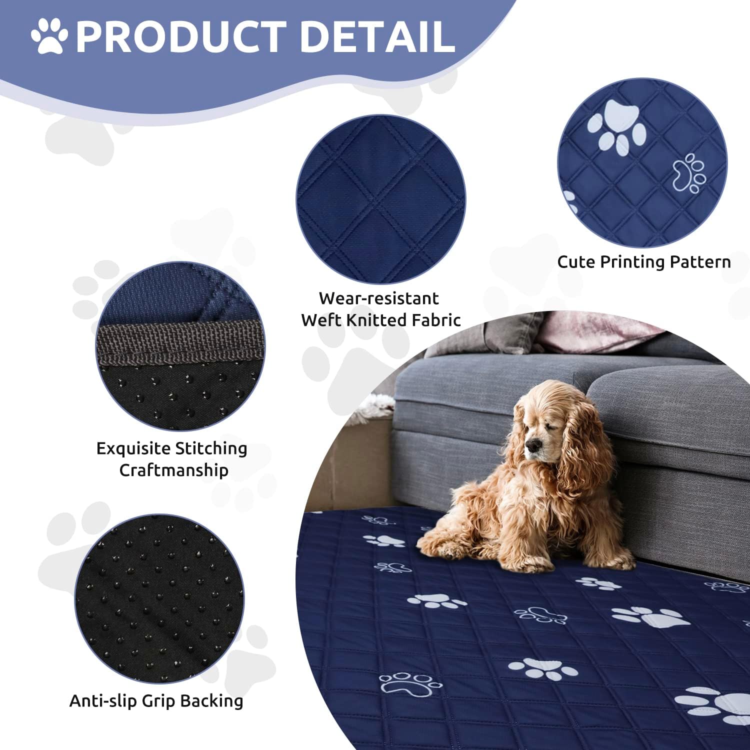 Almohadillas lavables para orina de perros de 18 x 24 pulgadas, paquete de 2 almohadillas reutilizables para entrenamiento de mascotas, súper