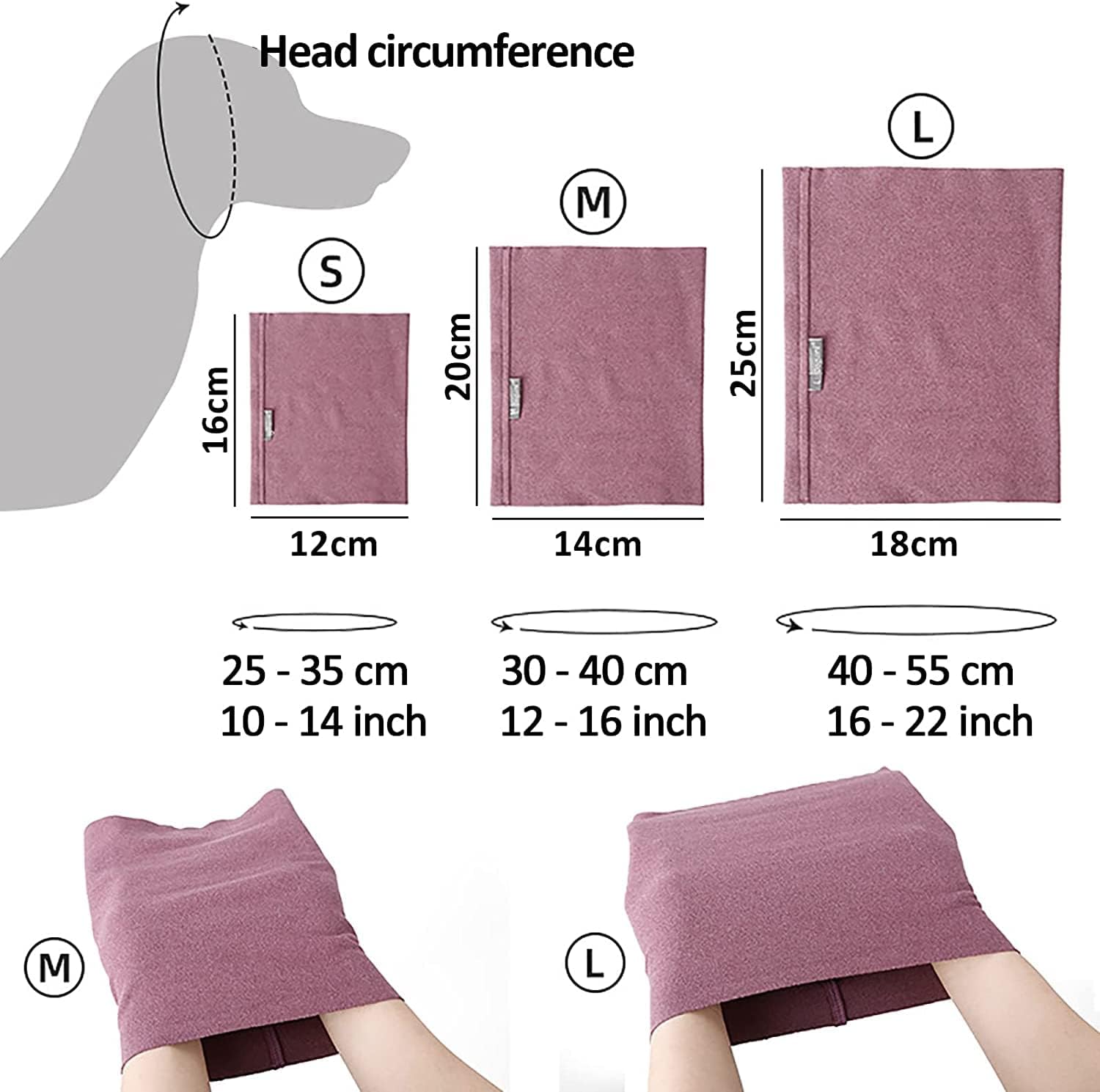 Cubierta de orejas de perro para baño, secado y aseo, capucha para mascotas para aliviar la ansiedad y calmar, protector de oídos de perro,