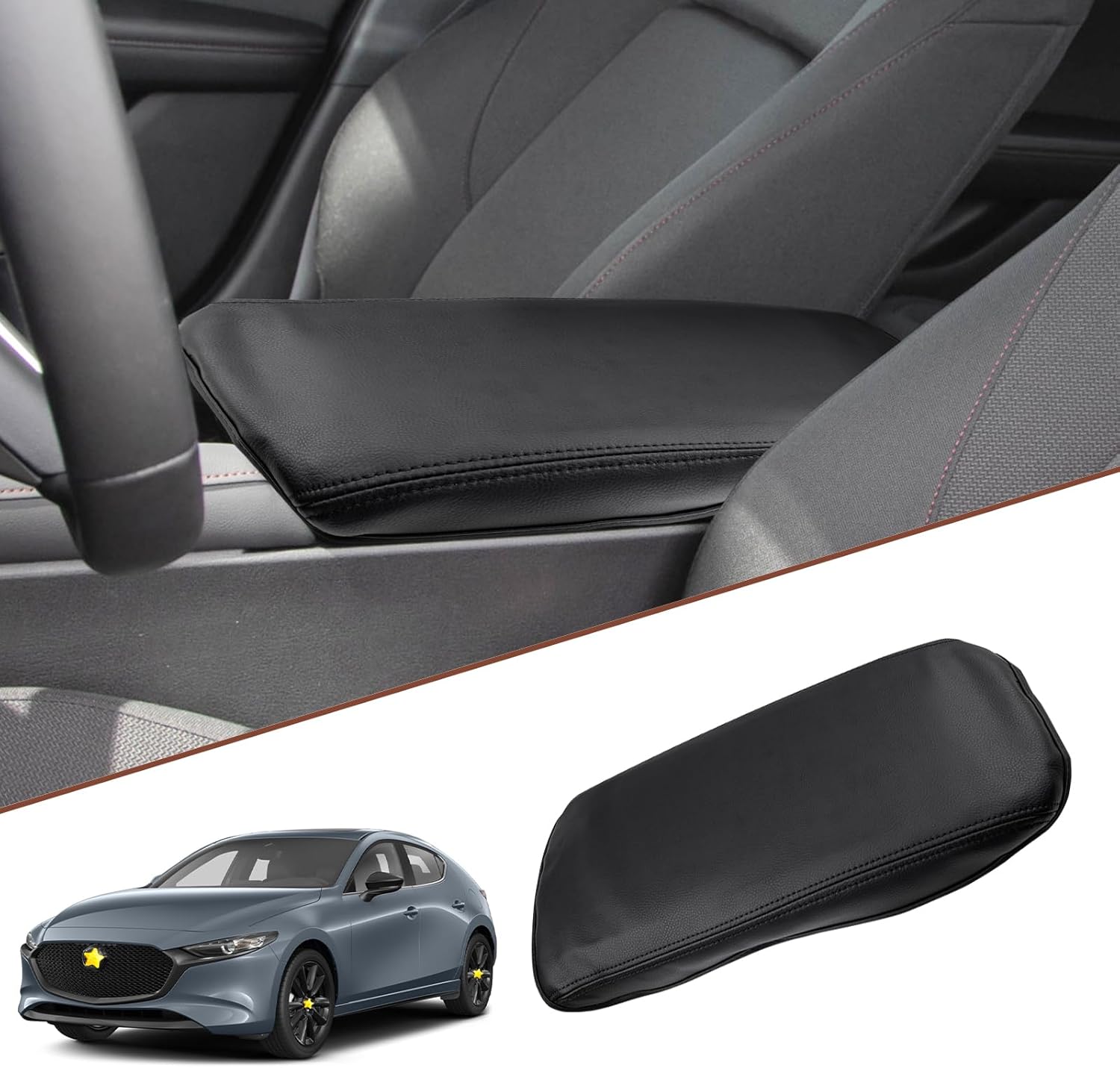 Funda para consola central Mazda3 2019, 2020, 2021, 2022, 2023, 2024, Mazda 3, Mazda3, funda para consola central 2023 2024, almohadilla para