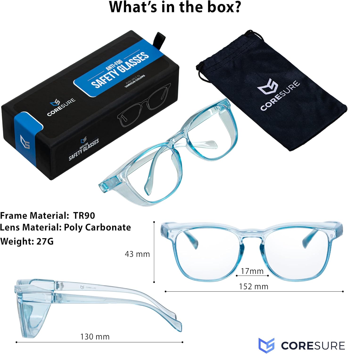 Elegantes gafas de seguridad antivaho – Gafas de protección ocular