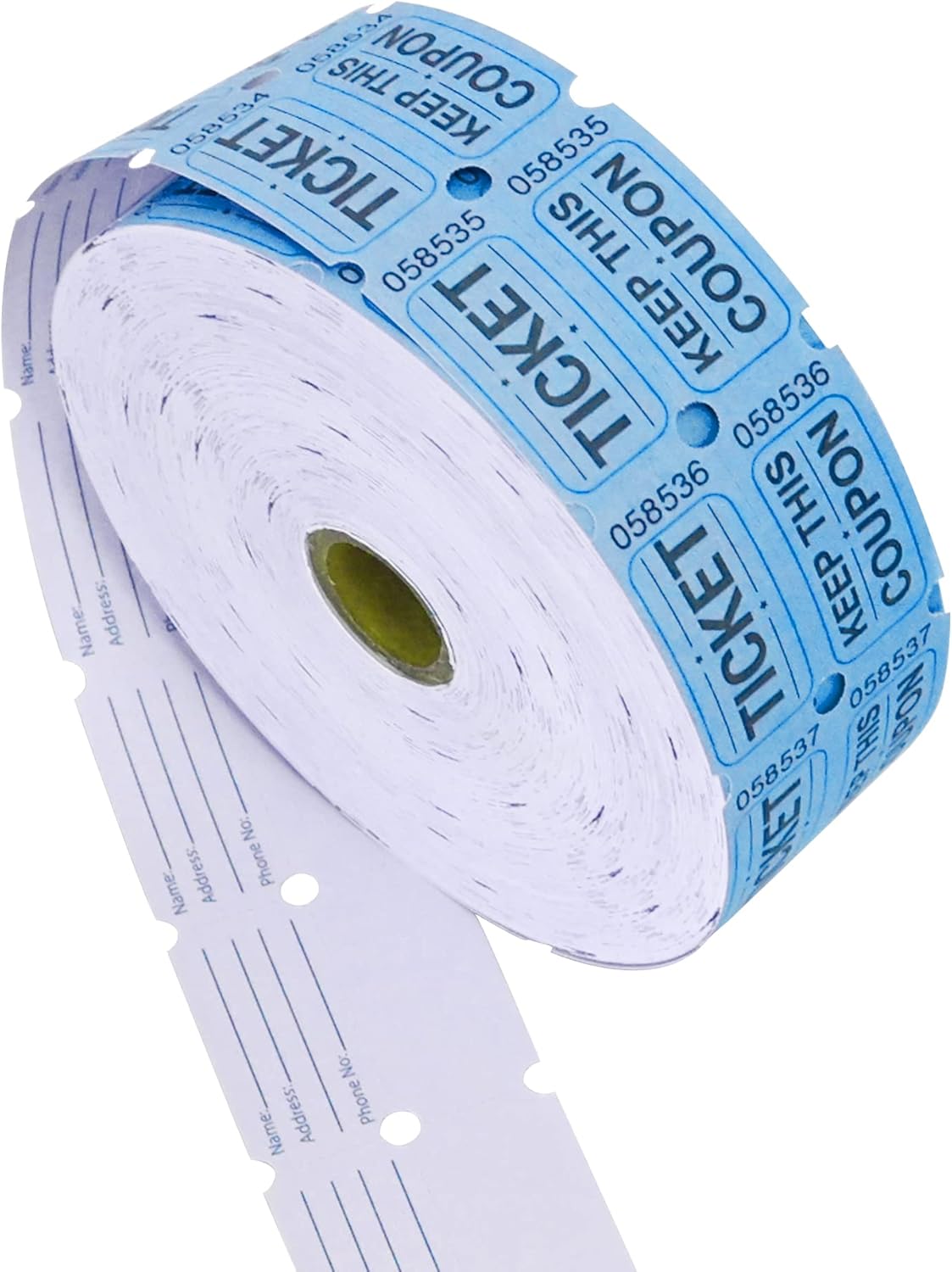 ESSENTIAL 2000 boletos dobles azules de la rifa Rolls imprimibles para el ocio, ver la película, entretenimiento