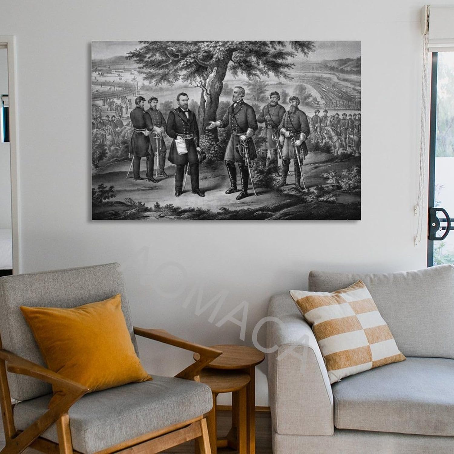 Posterazzi – Póster de Robert E. Lee to General Ulysses S. Grant, pintura en lienzo, póster de arte de pared para dormitorio, sala de estar, 08 x 12