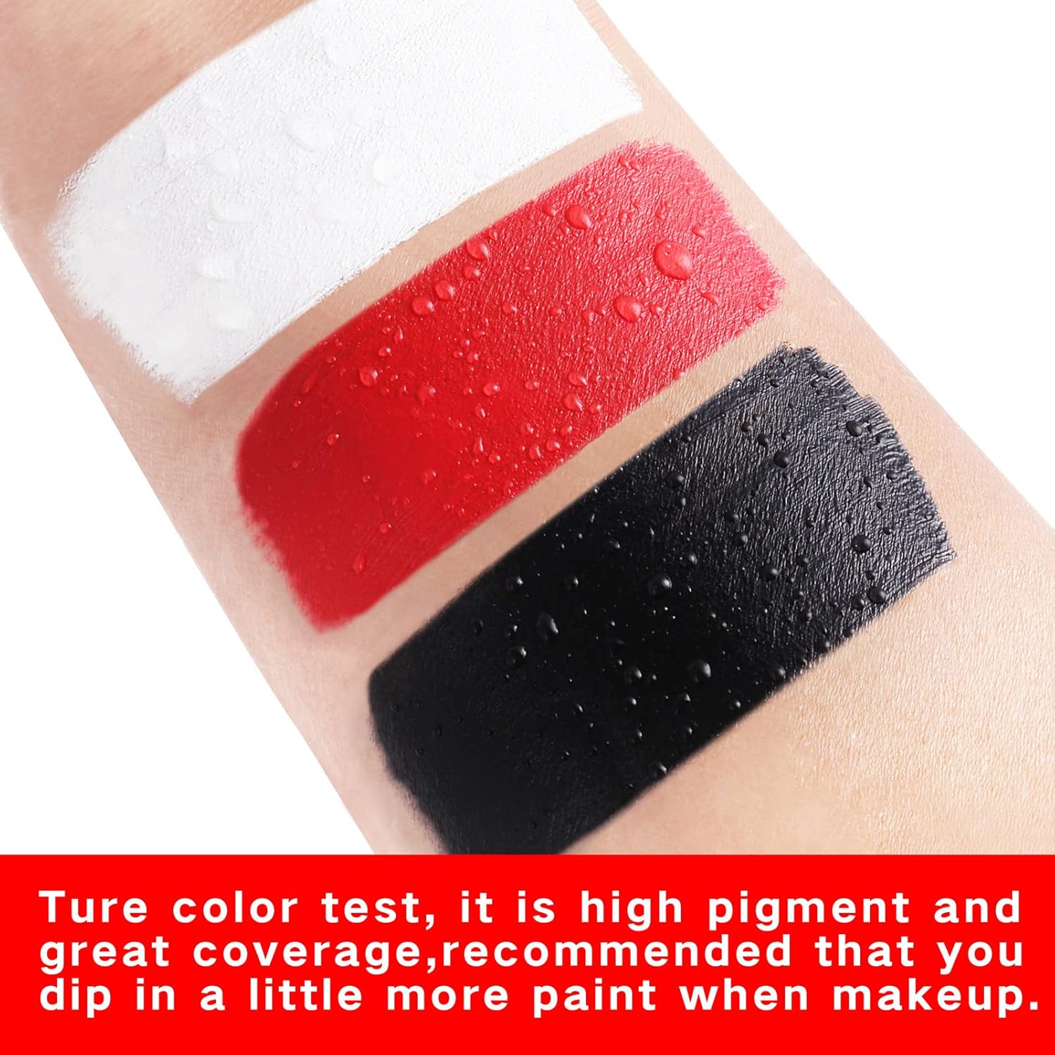 Go Ho Pintura corporal de payaso blanca, pintura facial profesional a base de aceite para Halloween, cosplay, FX, pintura facial 3 en 1 para