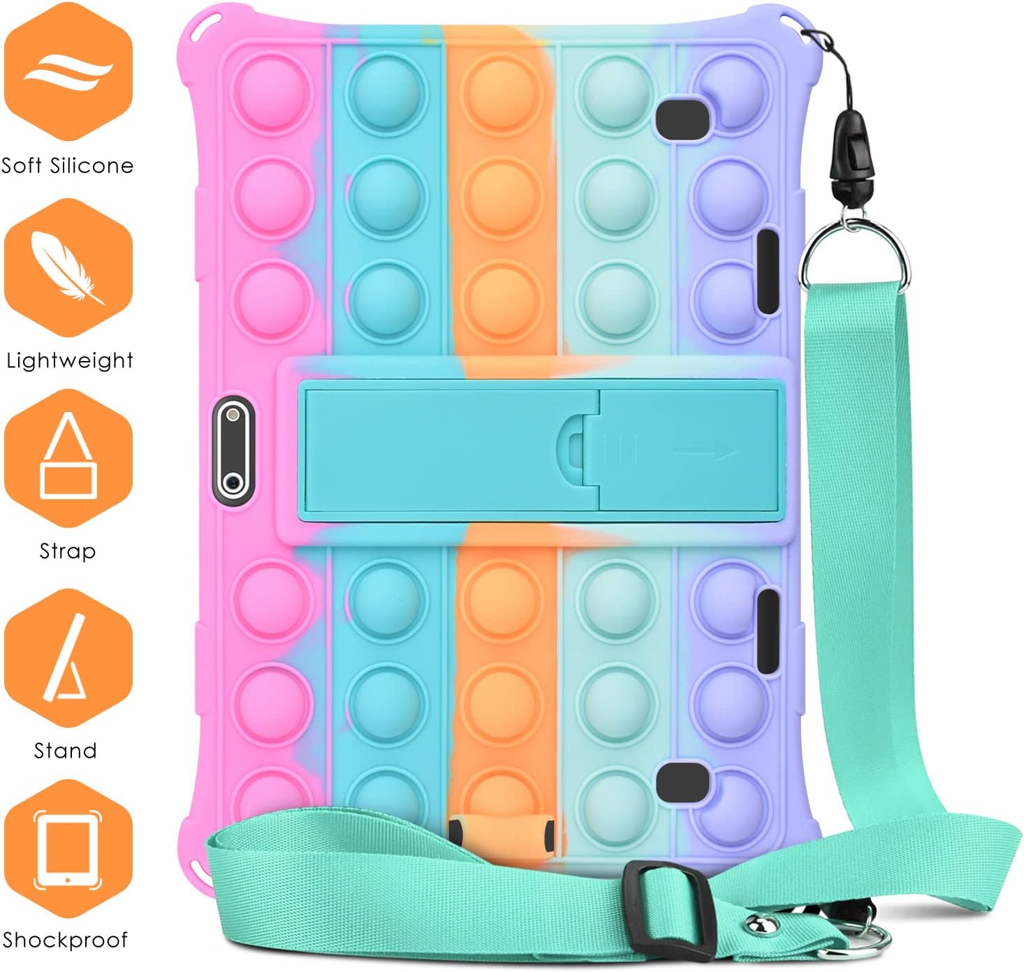 DETUOSI Winsing 10 – Funda de silicona compatible con Dragon Touch Notepad K10, funda universal para tablet de 10 pulgadas, funda protectora