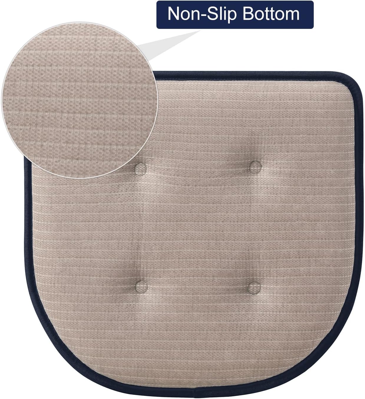 downluxe Cojines de espuma viscoelástica para sillas de comedor, almohadillas antideslizantes para sillas de cocina y sillas de oficina, en forma de