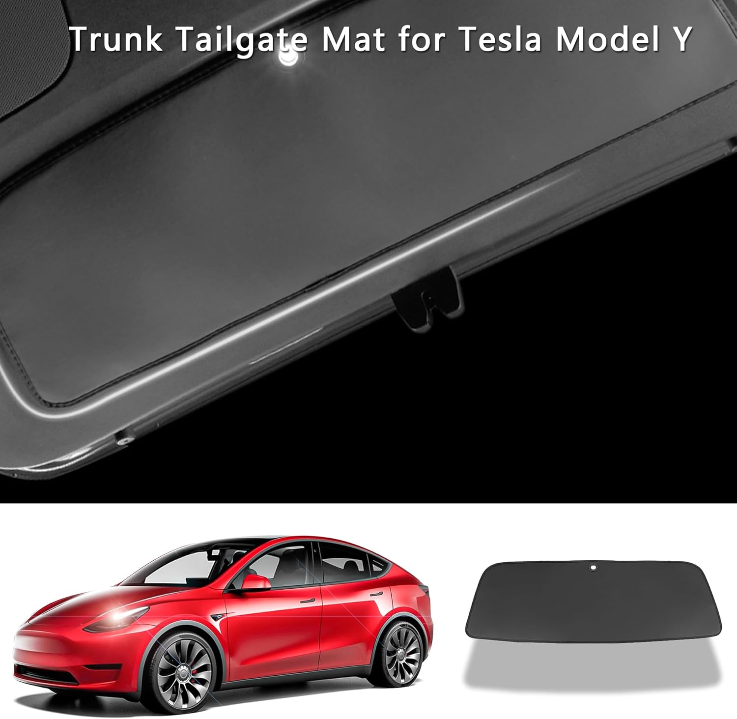 Alfombrilla protectora de cuero negro para maletero trasero para Tesla Model Y 2020-2024, protector de maletero, forro interior para todo tipo de