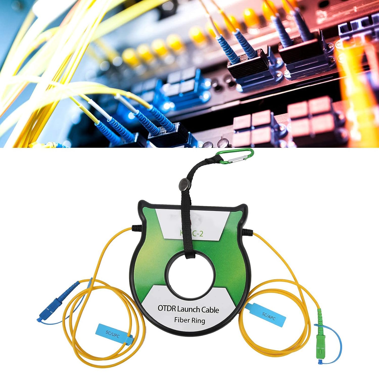 Eujgoov 9125um 0.6 mi OTDR Cable de lanzamiento de fibra óptica que tiene alta precisión con estricto control de calidad para el conector SCAPC-SCUPC