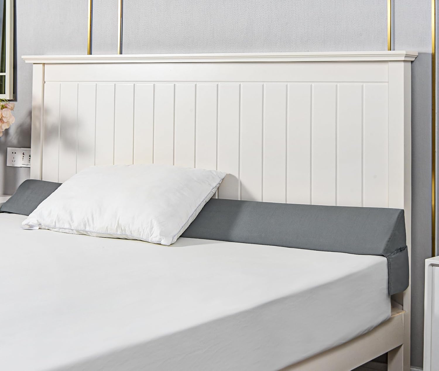 Vekkia Relleno de cuña para almohada de cama King para espacio de cabecera, relleno de espacio de cama  relleno de cuña para colchón, cierre de