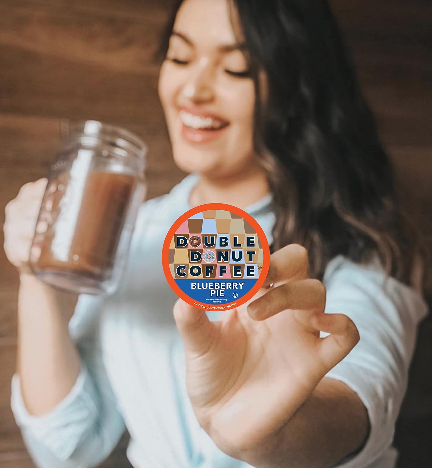 Cápsulas de café con sabor a dona, café de arándanos, café de una sola porción para cafeteras Keurig K Cup, café de tostado medio en cápsulas