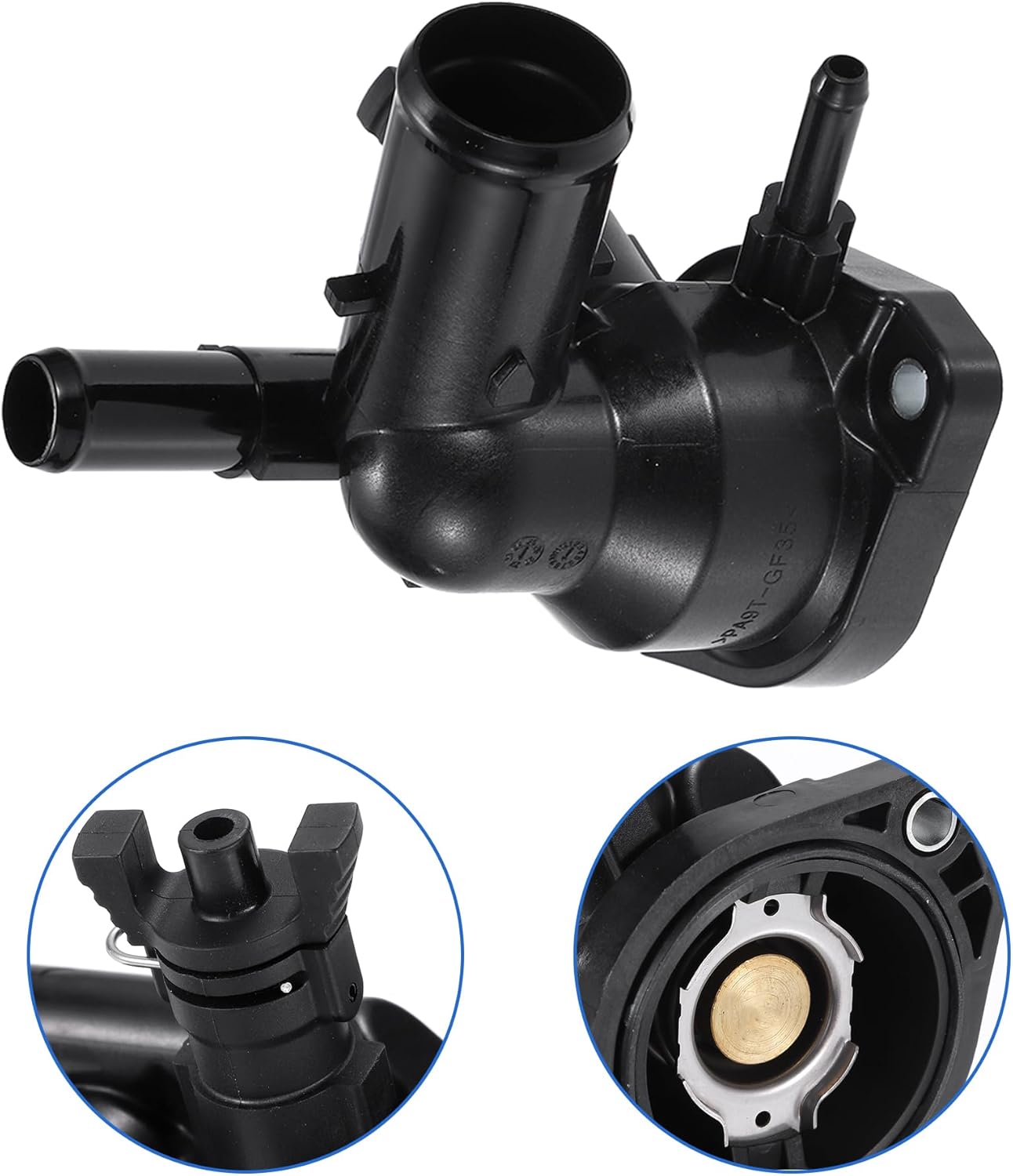 X AUTOHAUX Conjunto NO.16031-21010 de la carcasa del termostato del refrigerante del motor del coche para la base 2013-2014 2017-2021 del Toyota