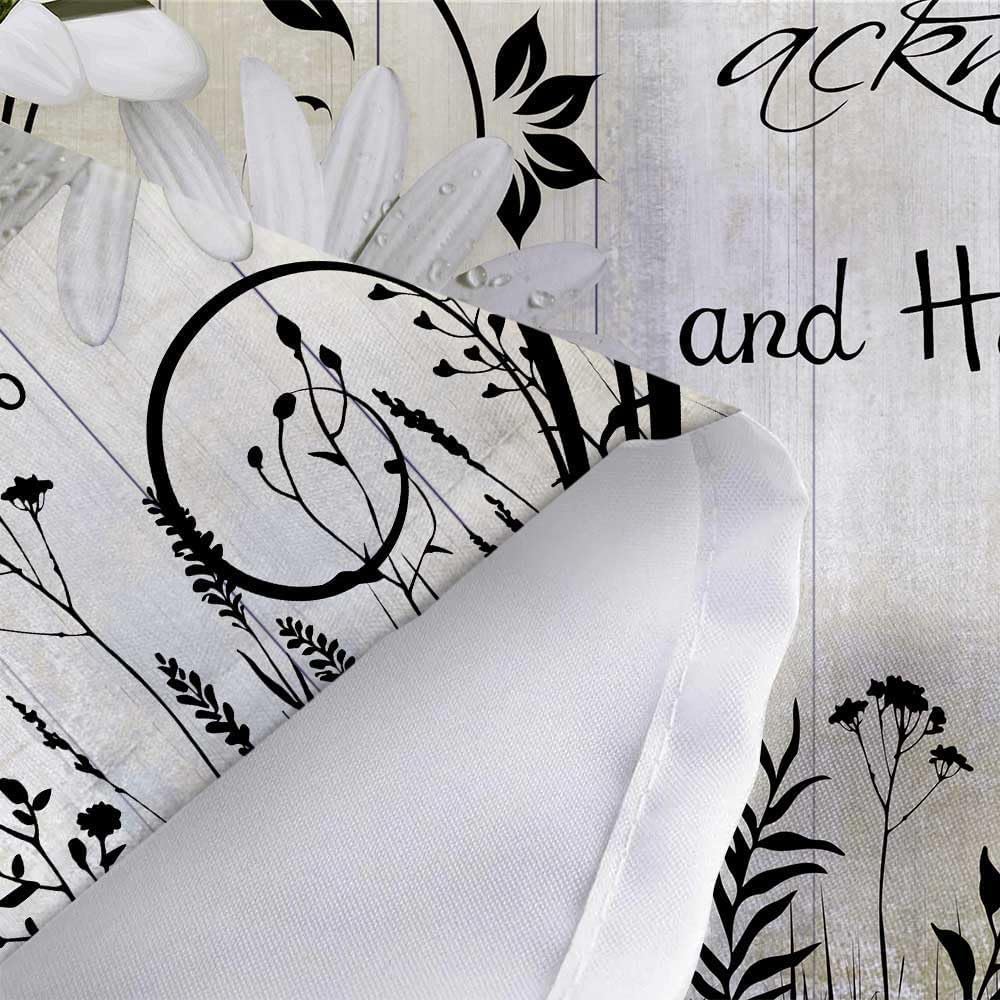 Cortina de ducha con versículo bíblico con cita inspiradora, cortina de ducha de tela impermeable con margaritas florales amarillas, cortina de