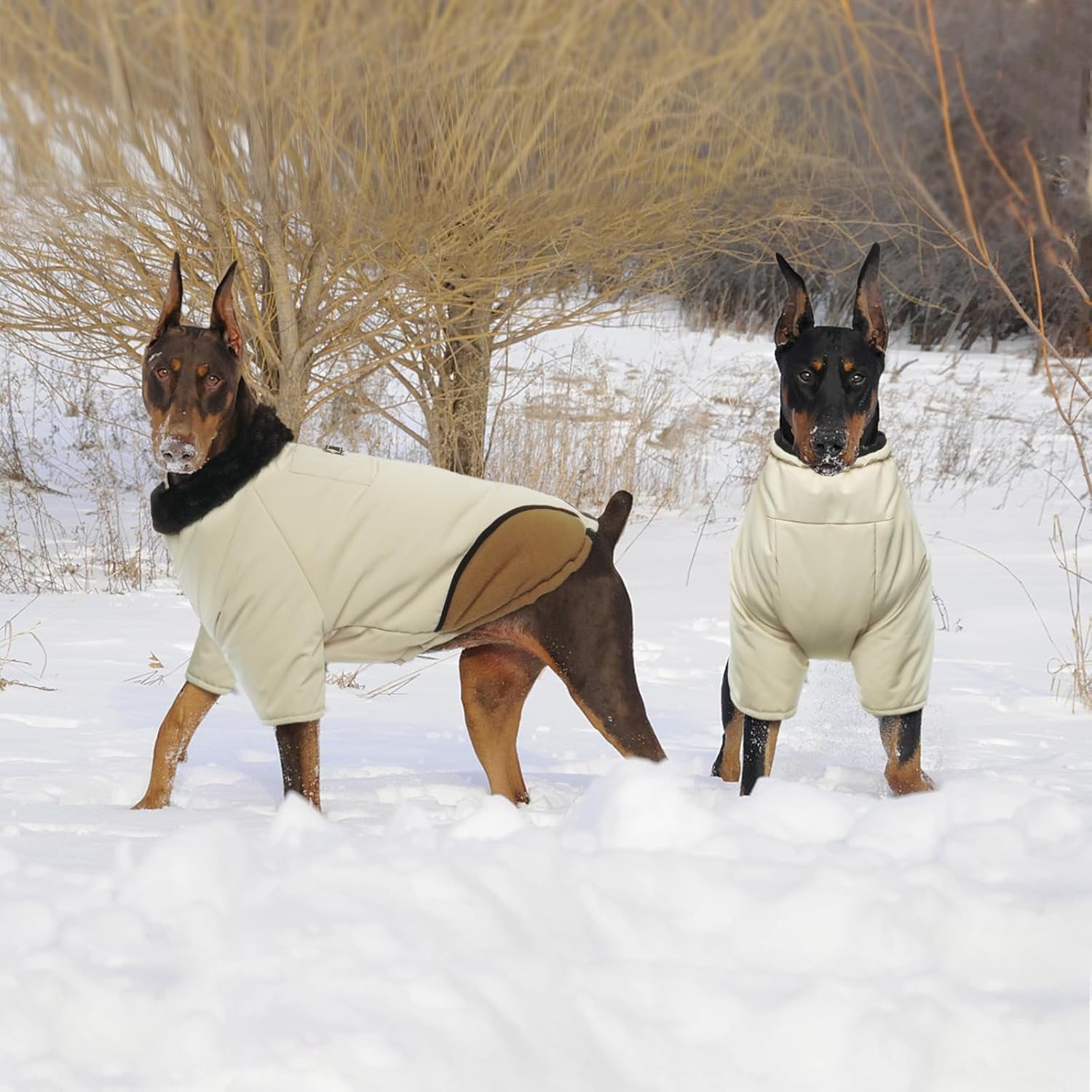 Abrigo para perro, chaquetas para perros medianos, abrigo impermeable con arnés integrado, resistente al viento, cálido, traje de nieve para perro,