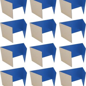 Flipside Products Paquete de 12 carrel de estudio azul, tableros de privacidad de 12 x 48 pulgadas, privacidad del estudiante y cabina de enfoque Flipside Products Paquete de 12 carrel de estudio azul, tableros de privacidad de 12 x 48 pulgadas, privacidad del estudiante y cabina de enfoque