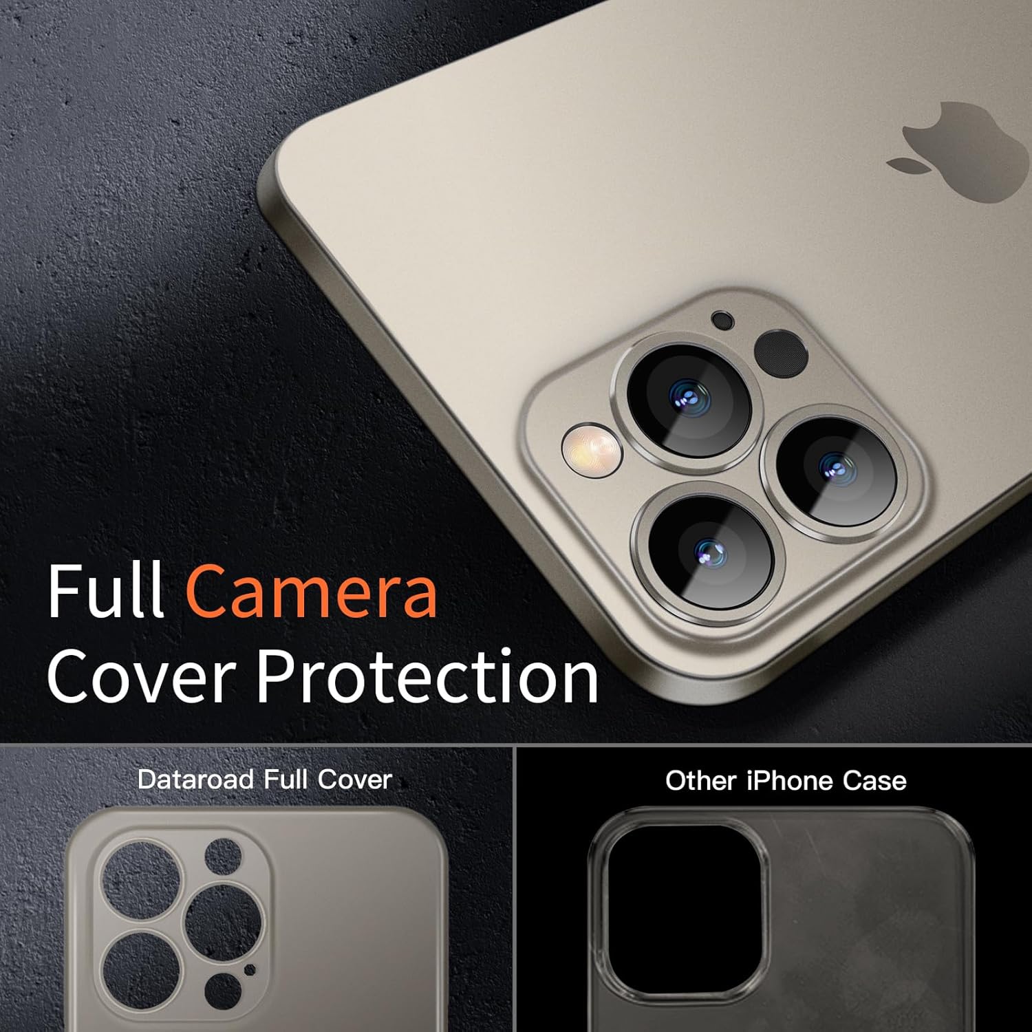 Dataroad – Funda delgada para iPhone 15 Pro Max, 0.008 in, papel fino, funda ligera translúcida con acabado mate, protección trasera de