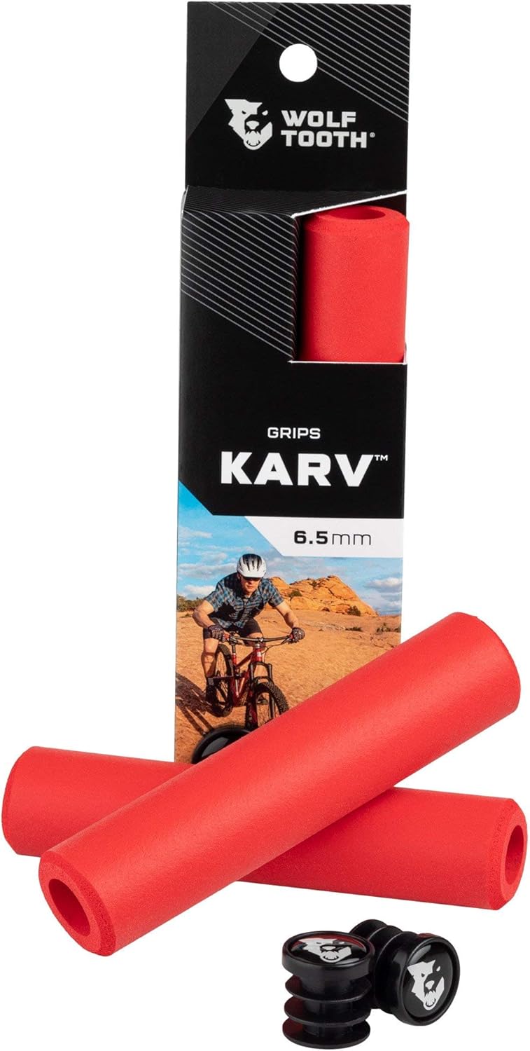 Puños de silicona para bicicleta de montaña con dientes de lobo Karv