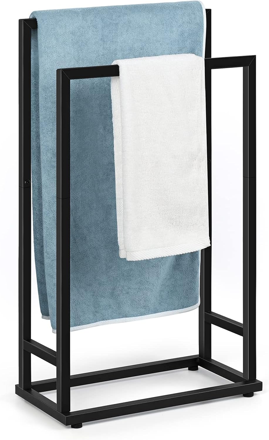 Toallero independiente, toallero de acero inoxidable de 2 niveles para baño, soporte para secado de toallas de mano, soporte para toallero, soporte