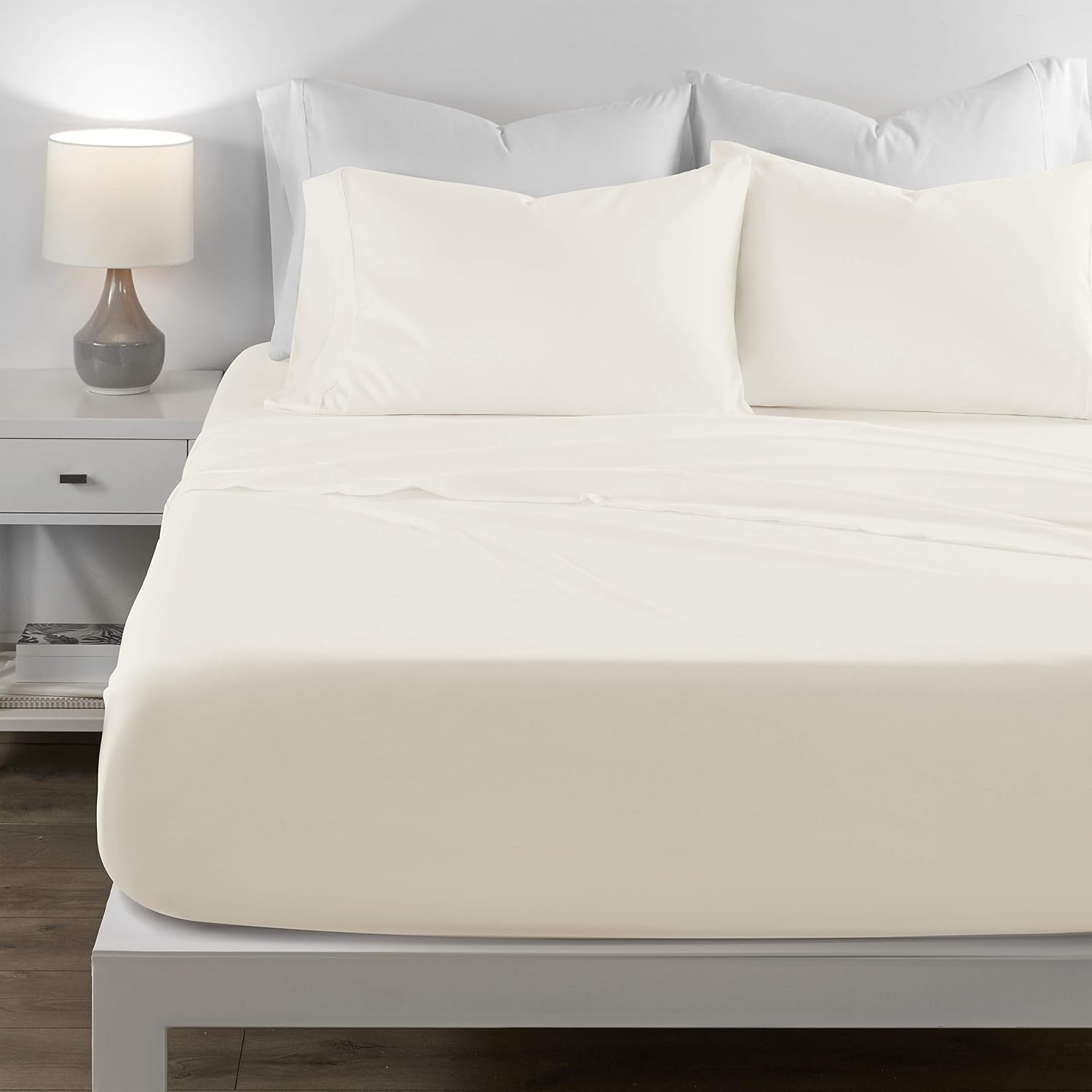 Sleep Restoration – Juego de sábanas de lujo con tratamiento de aloe vera puro, totalmente natural, ecológico e hipoalergénico, 4 piezas con aloe