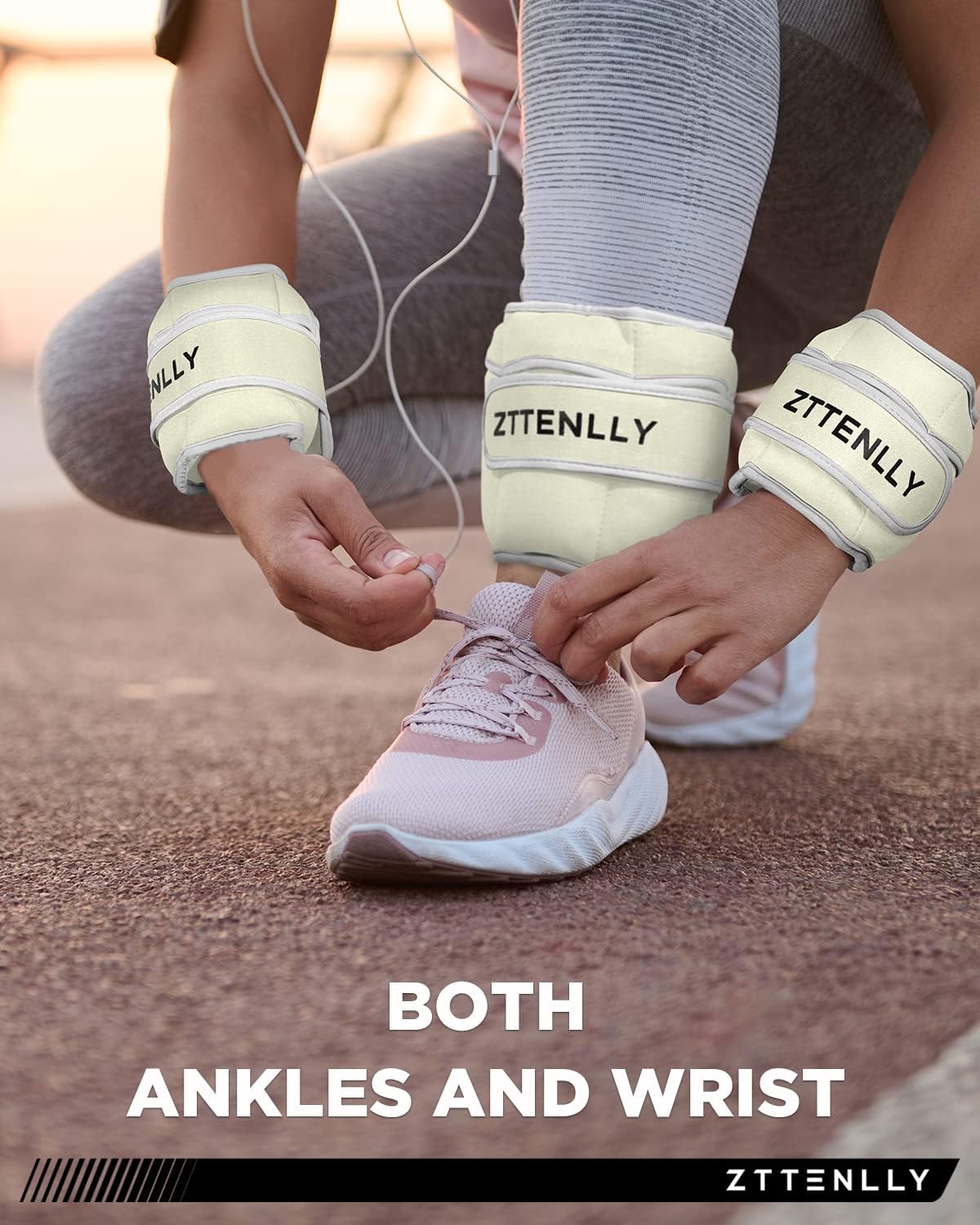 ZTTENLLY 51020 libras, 1 par de pesas ajustables para piernas para mujeres, hombres, niños y niños para correr, entrenar