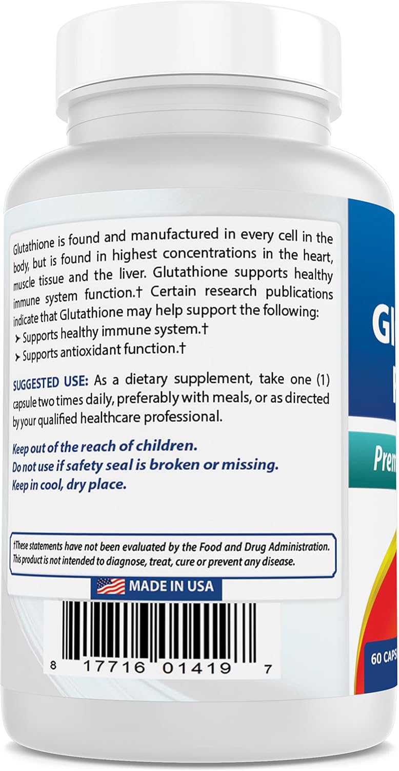 Best Naturals L-Glutatión 250 mg 60 Cápsulas