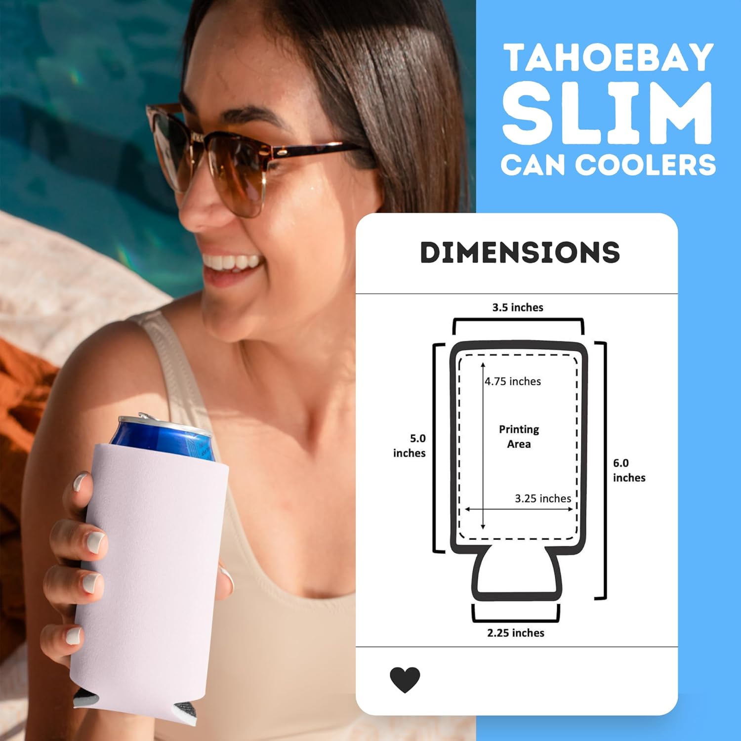 TahoeBay Fundas delgadas para enfriar latas (paquete de 25) de espuma de polietileno aislada, aislantes de tela de poliéster de punto a granel para