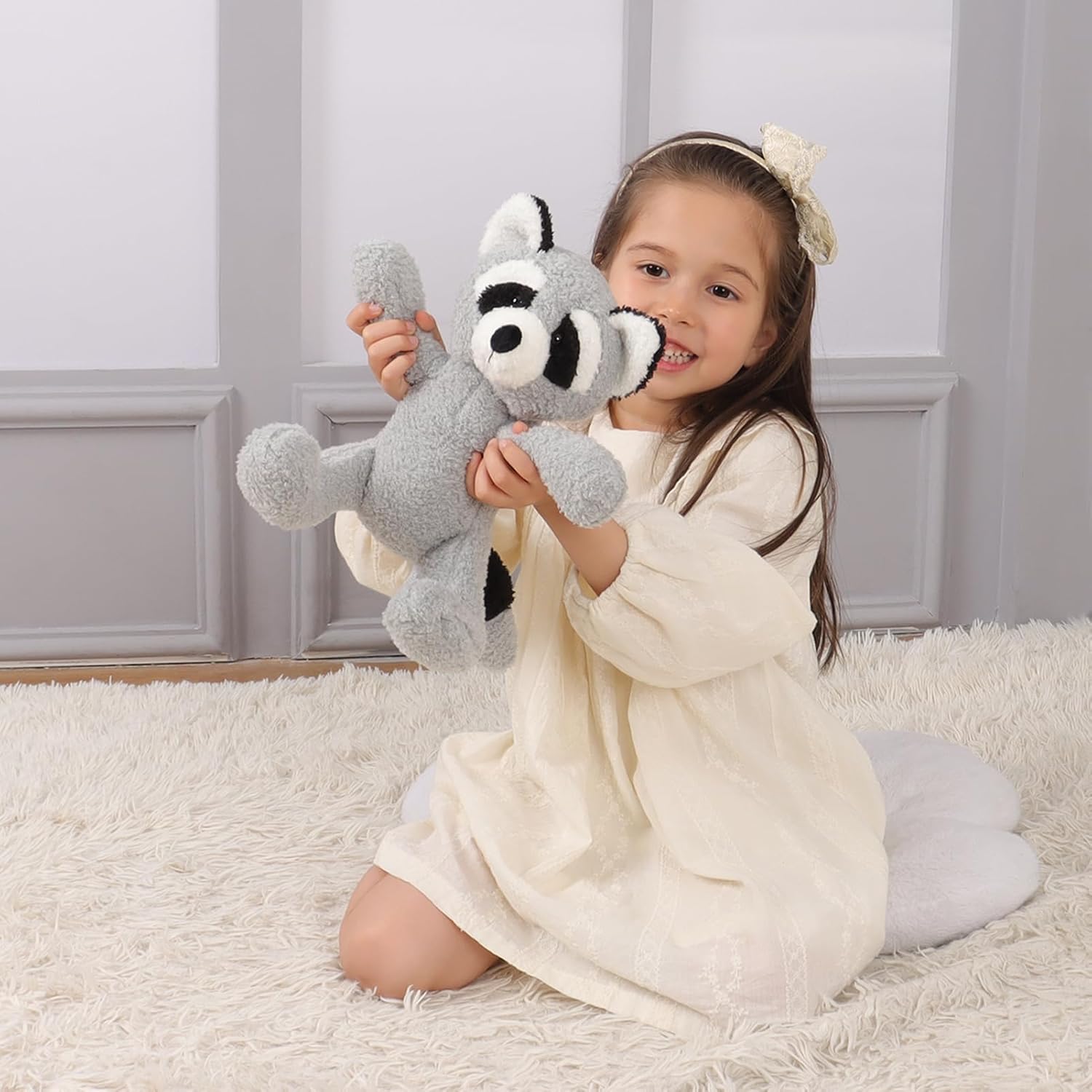 Apricot Lamb Toys – Peluche de mapache de terciopelo suave, perfecto para niños (mapache de terciopelo, 10 pulgadas)