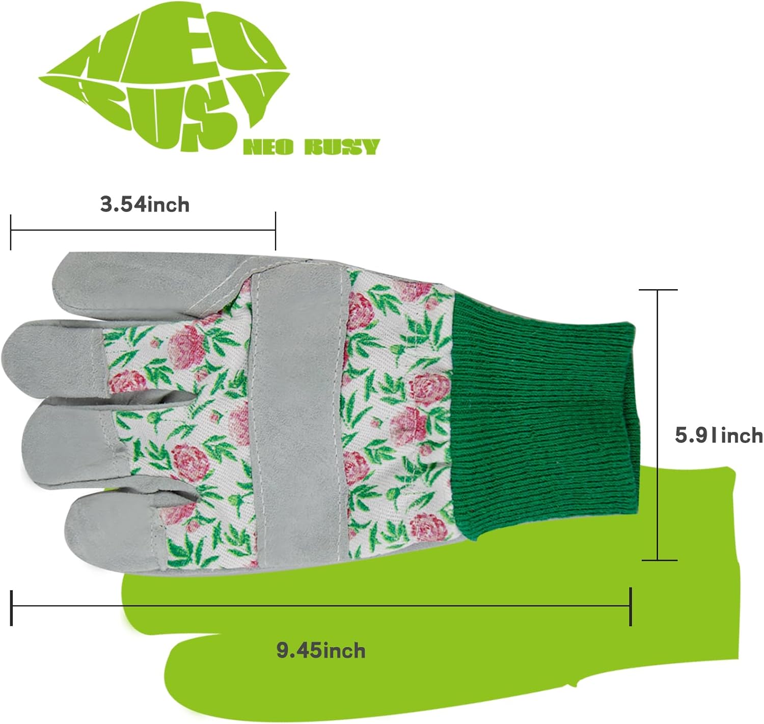 Leather Gardening Gloves for Weeding Working Women, Strong Grip Thorn Proof Gloves Non-Slip