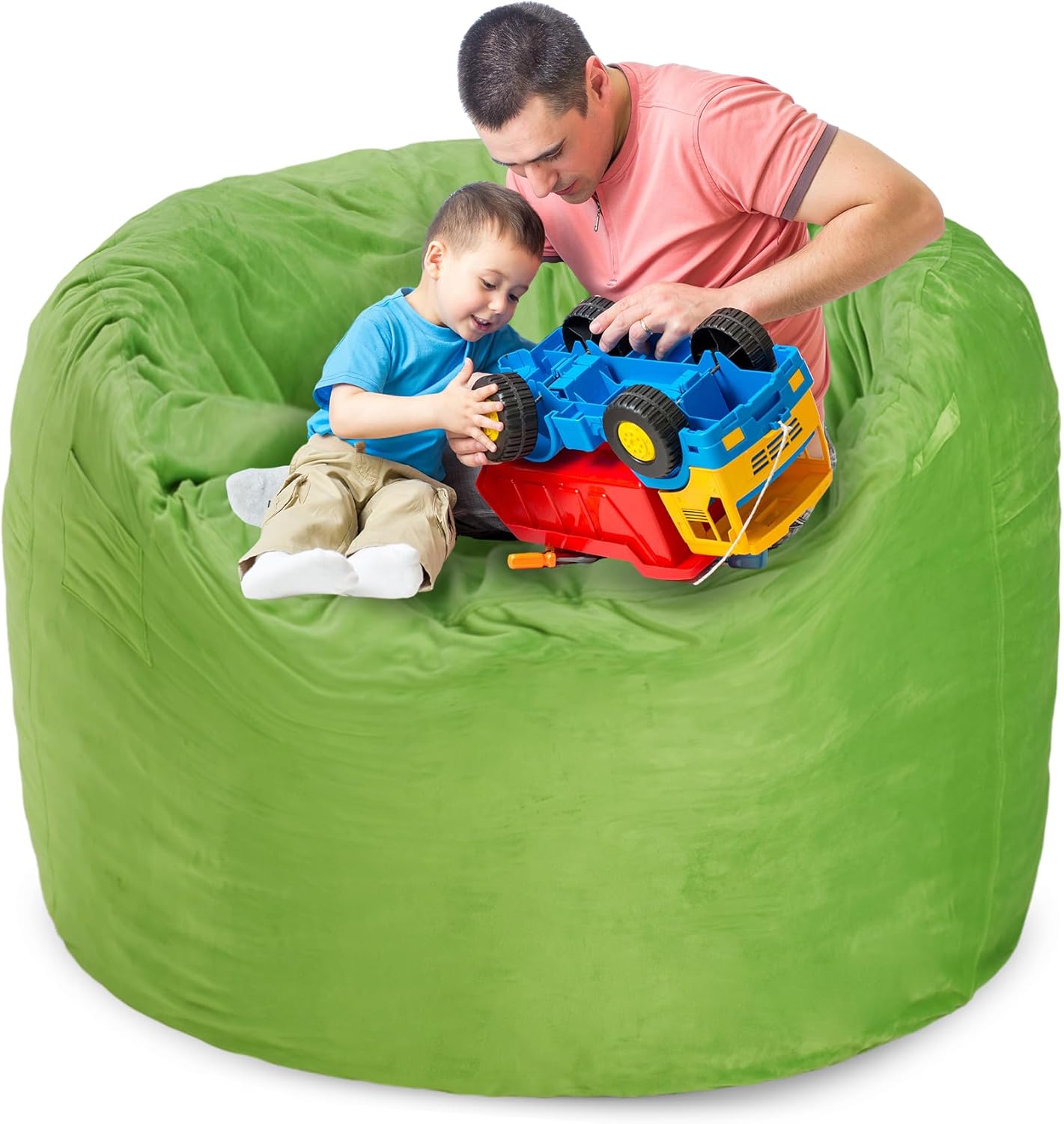 Homguava Bean Bag Chair 3′ Bean Bags con relleno de espuma viscoelástica, sillas de puf grandes, sofá suave con funda de terciopelo holandés-36 × 36
