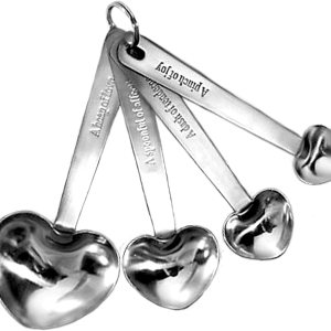 FASHIONCRAFT 4801 Love Beyond Measure Cucharas medidoras de corazón, cucharas medidoras plateadas, recuerdo de boda, paquete de 16 FASHIONCRAFT 4801 Love Beyond Measure Cucharas medidoras de corazón, cucharas medidoras plateadas, recuerdo de boda, paquete de 16