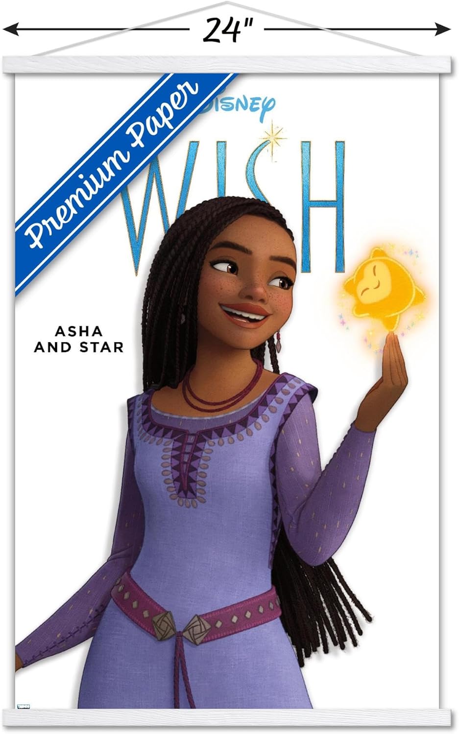 Trends International Disney Wish Asha Feature Series – Póster de pared con marco magnético