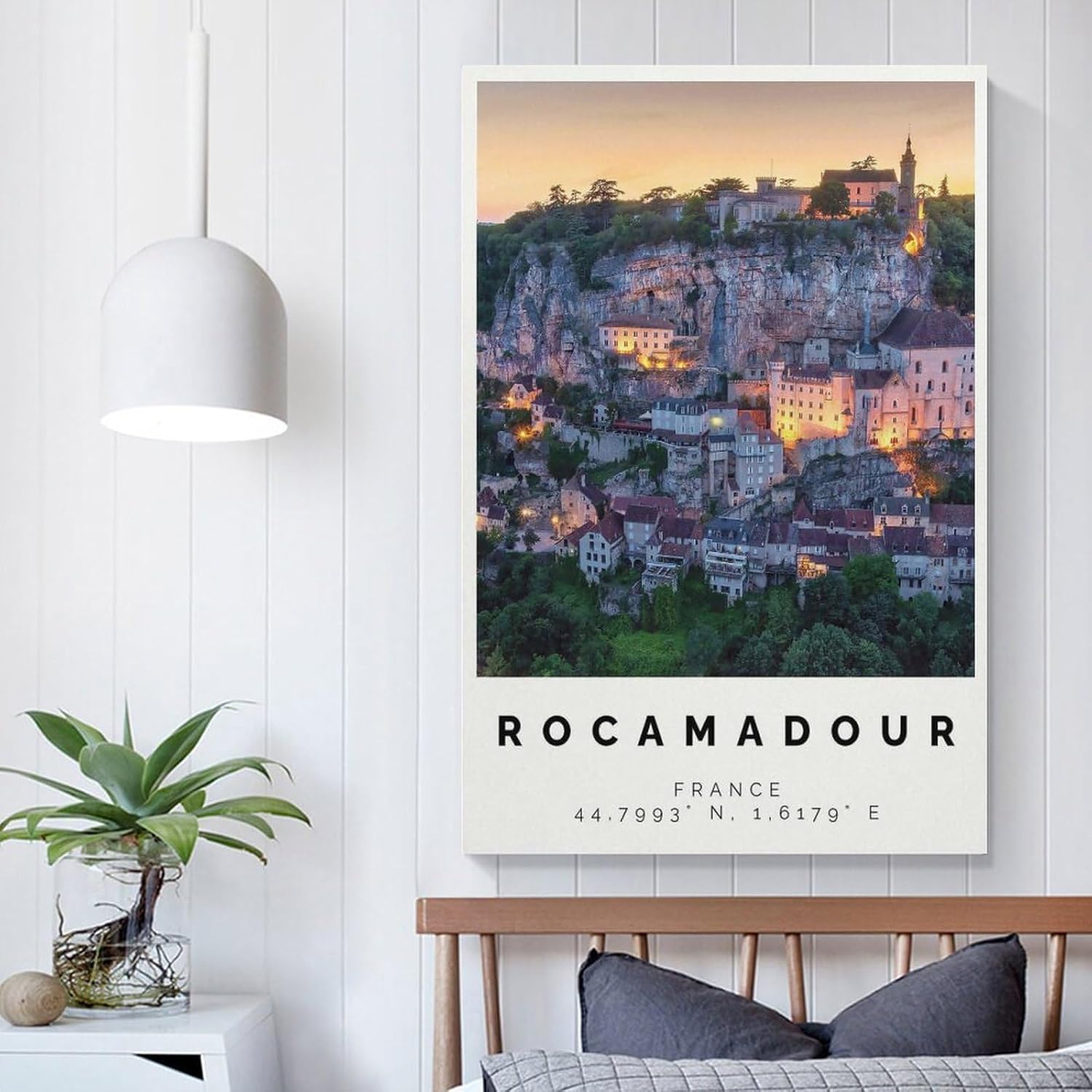 Rocamadour Poster Bunter Druck, Rocamadour Wandkunst, Rocamadour Foto Dekor, Okzitanien,Büro Wandkun Poster for Room Aesthetics Canvas Wall Art