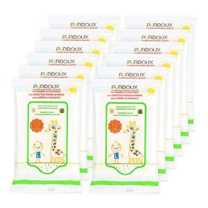 TM – Toallitas de manos y cara para bebés y niños, 120 toallitas (12 paquetes de 10) TM – Toallitas de manos y cara para bebés y niños, 120 toallitas (12 paquetes de 10)