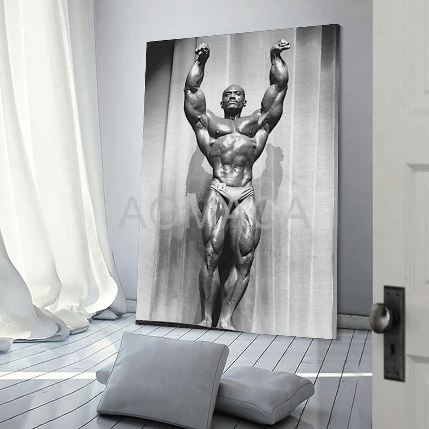 MOJDI Póster de Sergio Oliva para culturista, 4 pósteres e impresiones de pintura en lienzo para decoración de sala de estar, dormitorio, 20 x 30