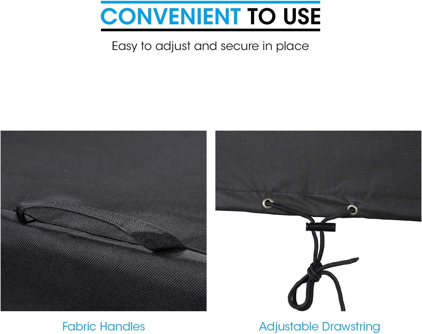 Unicook Funda cuadrada para hoguera de 38 pulgadas, resistente e impermeable, cubierta para fogata al aire libre con cordón y asas, material