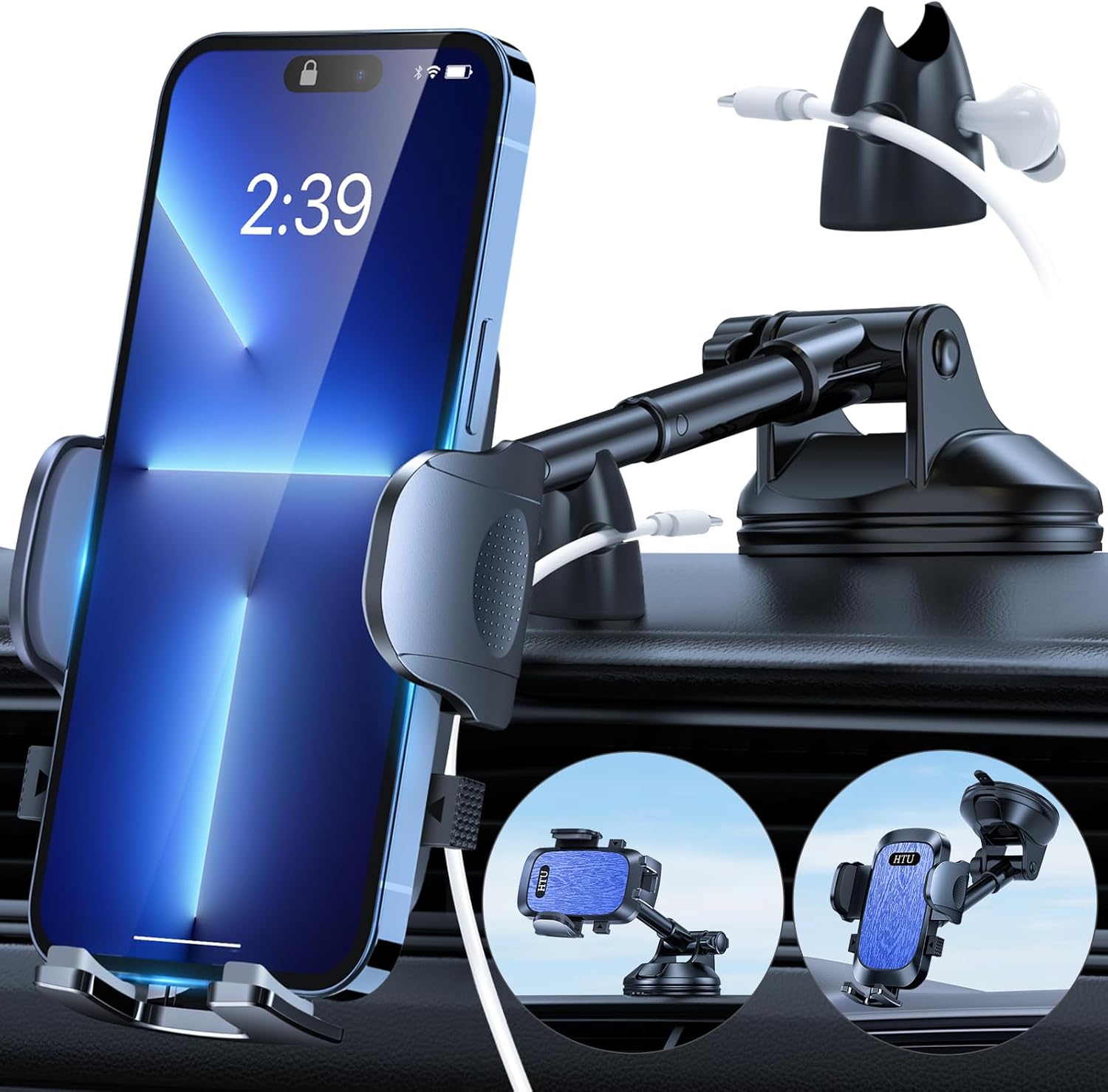 Soporte de teléfono para tu automóvil 88 libras súper resistente Soporte de teléfono con ventosa para parabrisastableroventana, soporte universal