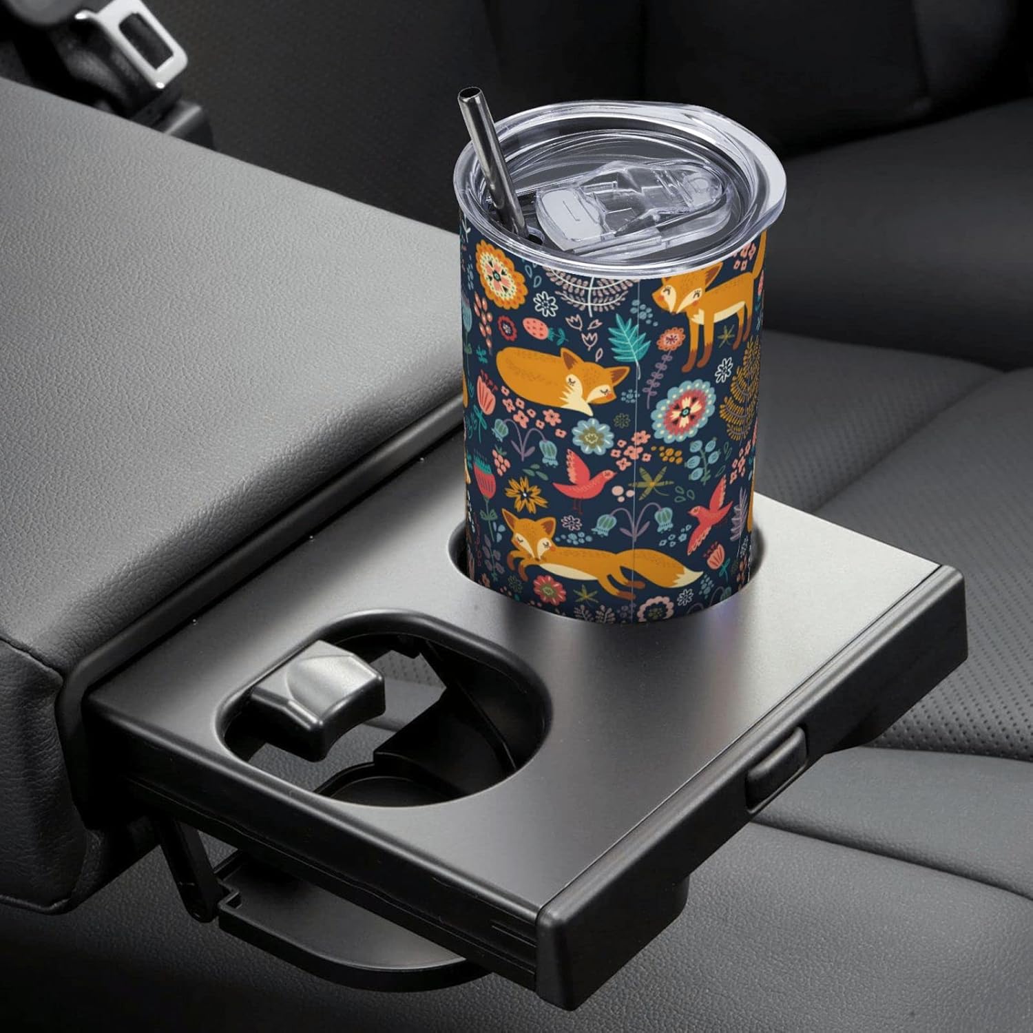 Lindo vaso de acero inoxidable con aislamiento al vacío, taza de café taza de viaje para oficina en casa, viajes, fiestas, regalos de 20 onzas