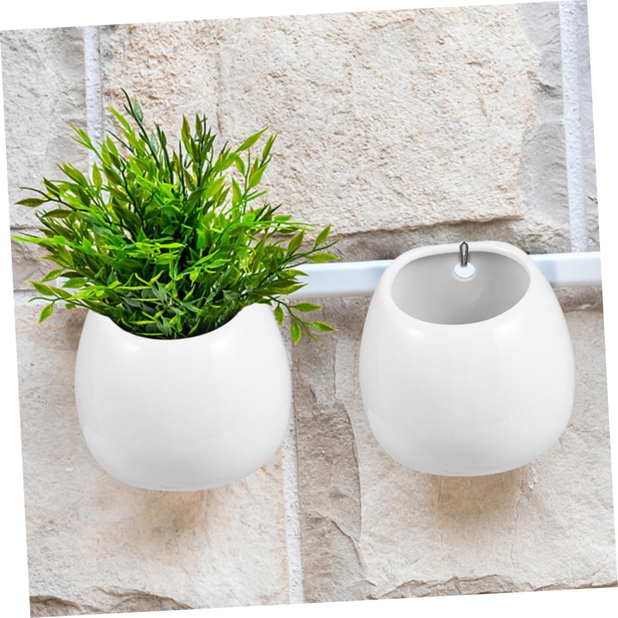 Yardwe Maceta colgante para plantas, 4 piezas, maceta colgante, florero, bonsái, contenedor de plantas de pared, contenedor para plantas, balcón,