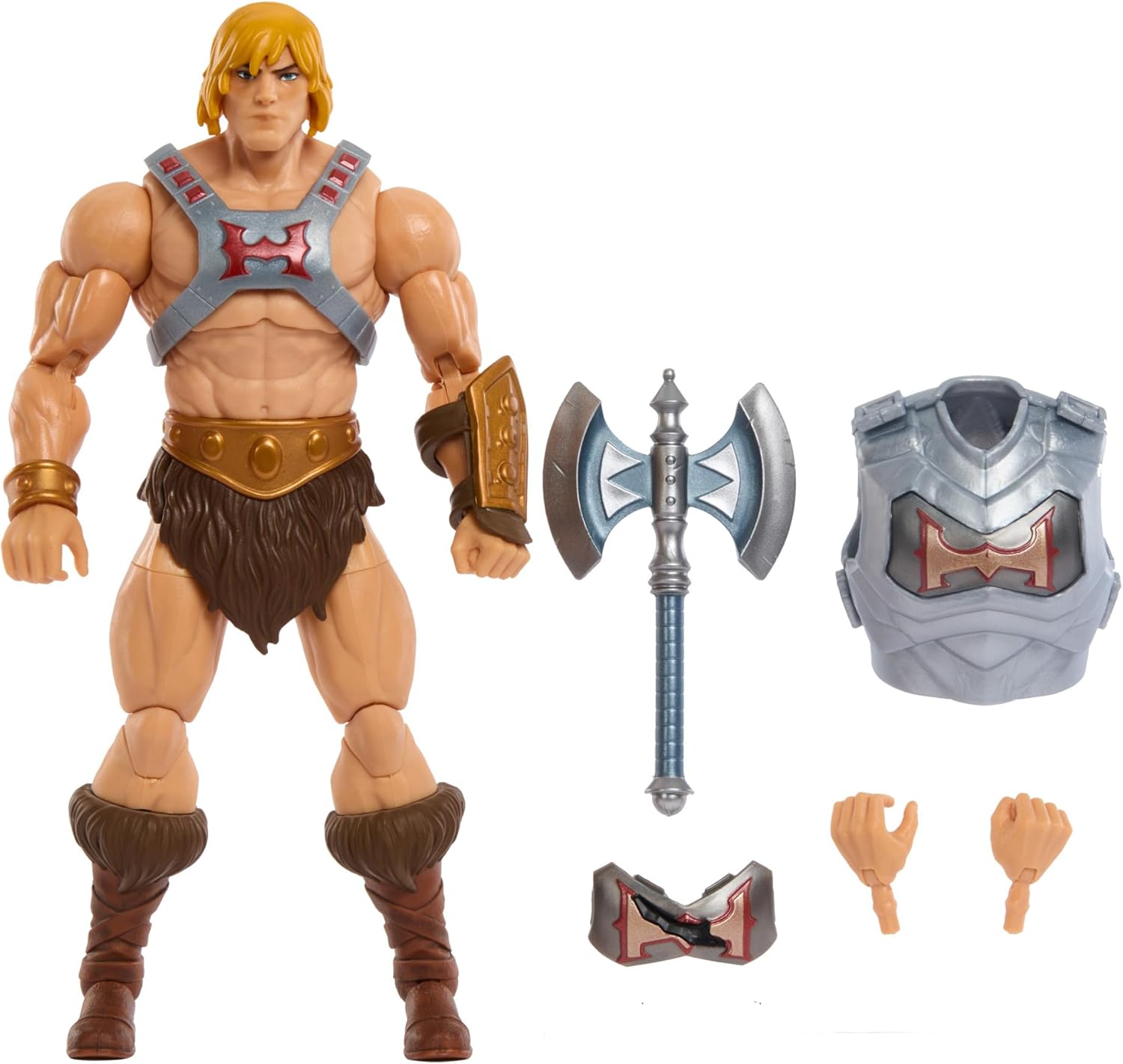 Masters of the Universe Revolution Masterverse – Figura de acción He-Man con armadura de batalla extraíble, coleccionable de lujo con 30