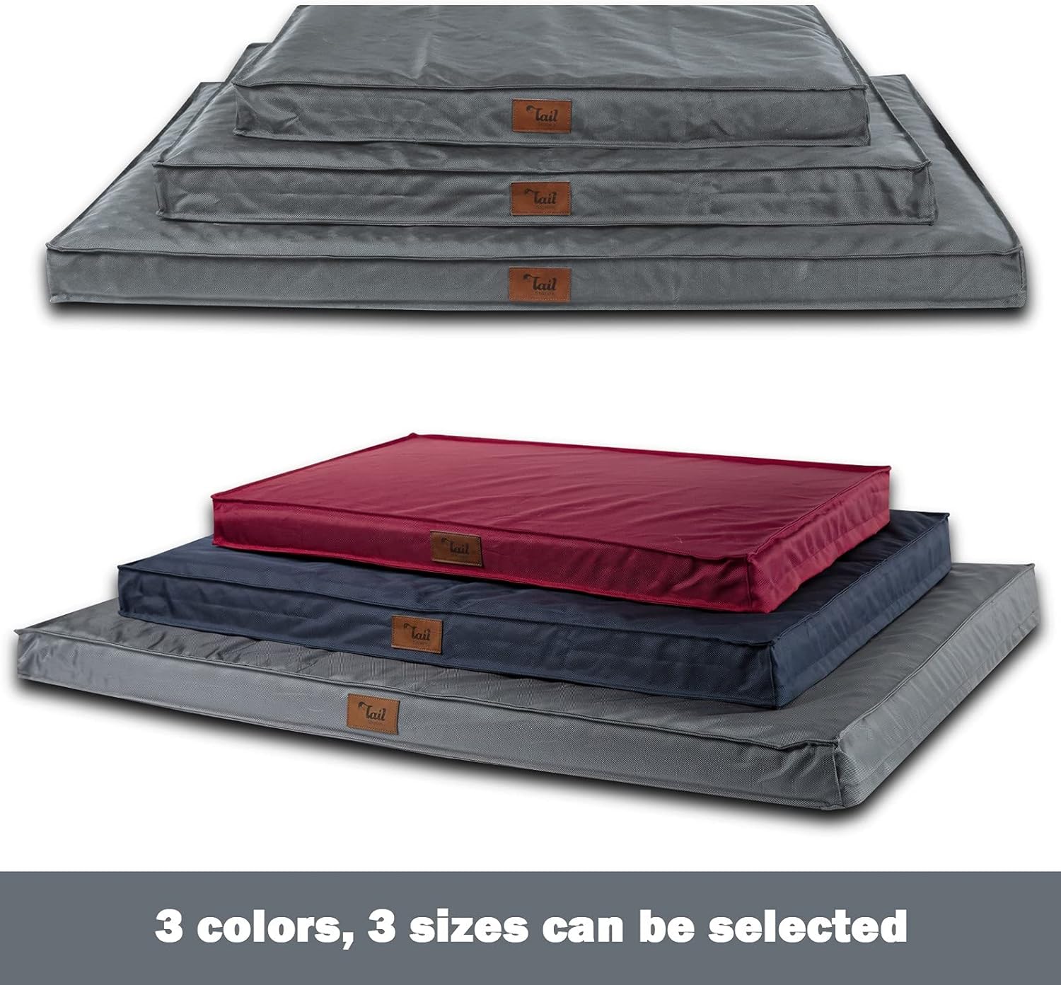 Tail Stories Cama para perros para todo tipo de clima, cama impermeable para perros grandes, cama ortopédica de espuma de huevo para mascotas con