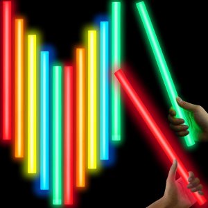 Lewtemi 10 barras luminosas grandes jumbo, palos de luz de emergencia de 14 o 16 pulgadas de grado militar que brillan en la oscuridad, suministros Lewtemi 10 barras luminosas grandes jumbo, palos de luz de emergencia de 14 o 16 pulgadas de grado militar que brillan en la oscuridad, suministros