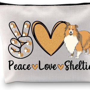 BDPWSS Sheltie – Bolsa de maquillaje para amantes de los perros, regalos para mujeres, bolsa de maquillaje Sheltie Mom Shetland Sheepdogs Gift Peace BDPWSS Sheltie – Bolsa de maquillaje para amantes de los perros, regalos para mujeres, bolsa de maquillaje Sheltie Mom Shetland Sheepdogs Gift Peace