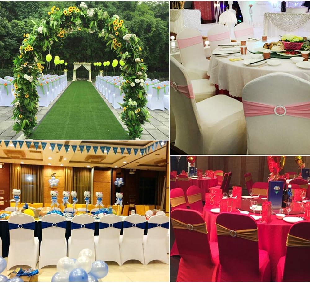 2550100 unidades, Cintas decorativas tipo lazo, elásticas para sillas, con hebilla, para decoración de bodas, hoteles, banquetes, fiestas de
