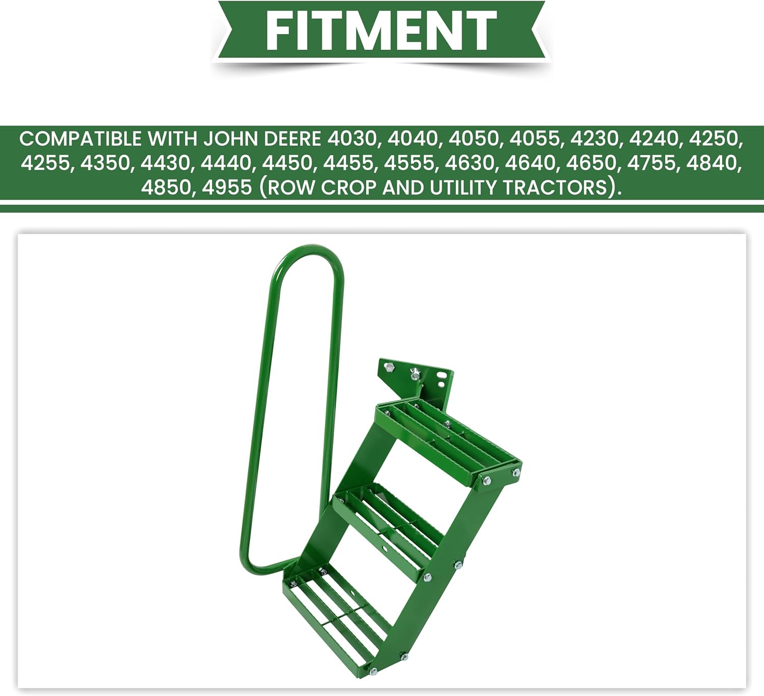 HECASA Kit de escalón de escalera para mano izquierda compatible con pasamanos John Deere 4050 4240 4430 4630 4440 4230 LH