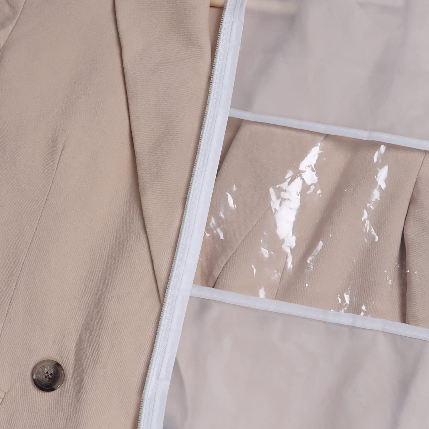 Zilink – Bolsa de ropa para colgar, ligera, para almacenamiento, resistente al polvo, con cremallera completa, para almacenamiento de armario