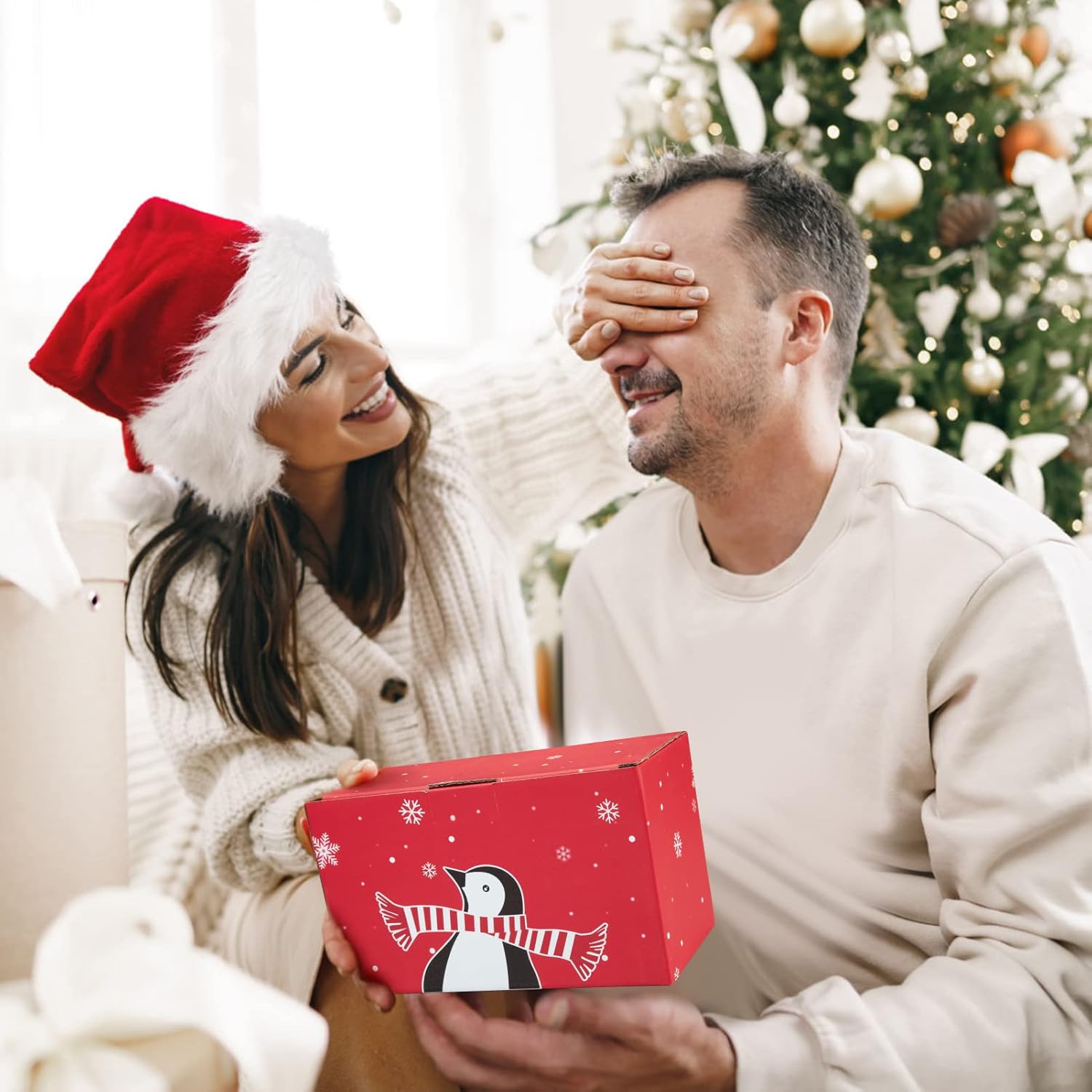HEPHETER 2 tazas de cerámica de Navidad, tazas de 12 onzas con asa, aptas para microondas para café, té, cacao, leche, cereales, los mejores regalos